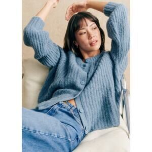 La Maille Sezane Emile Cardigan Summer Blue Size XXXL✨